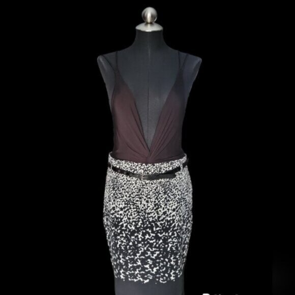 Rickis Black White Midi Skirt Size 16 - Picture 5 of 6